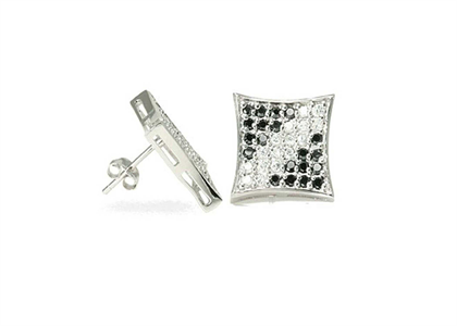 CZ Studded Gemstone Stud Earring